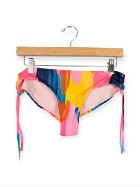 PHAX Bikini Bottoms M Multicolor Abstract Print Side Tie Resort Swim NWT
